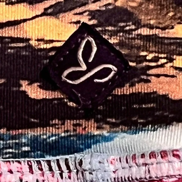 Prana Abstract Print Pull On Crop Yoga Leggings Womens (L) Elastic Waist - Picture 5 of 6